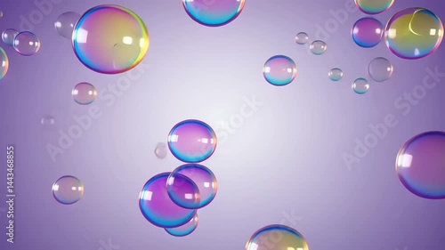 Wallpaper Mural Colorful Soap Bubbles Floating in a Soft Background Torontodigital.ca