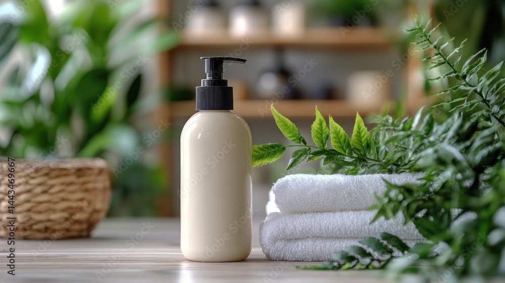 Spa Day Essentials: Luxury Lotion and Soft Towels in a Tranquil Setting Spa Day Essentials: Luxury Lotion and Soft Towels in a Tranquil Setting