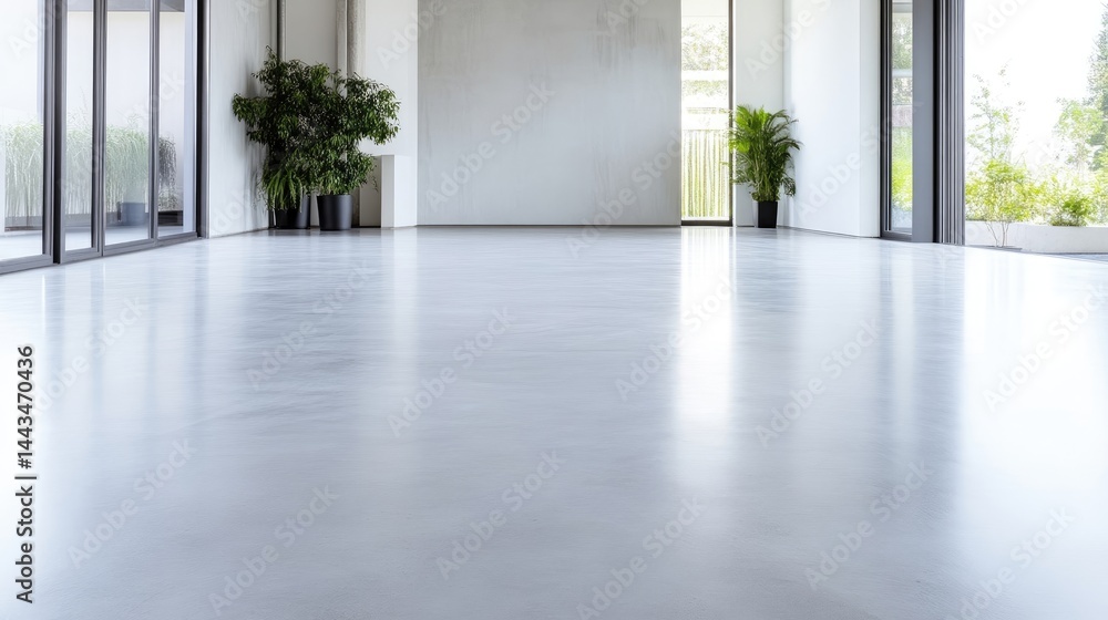 Obraz premium Spacious, modern, empty interior space