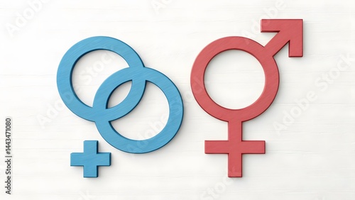 Obraz na płótnie Gender Symbols Intertwined w salonie