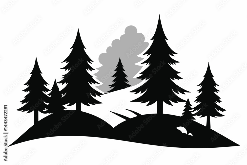 Obraz premium winter landscape with trees