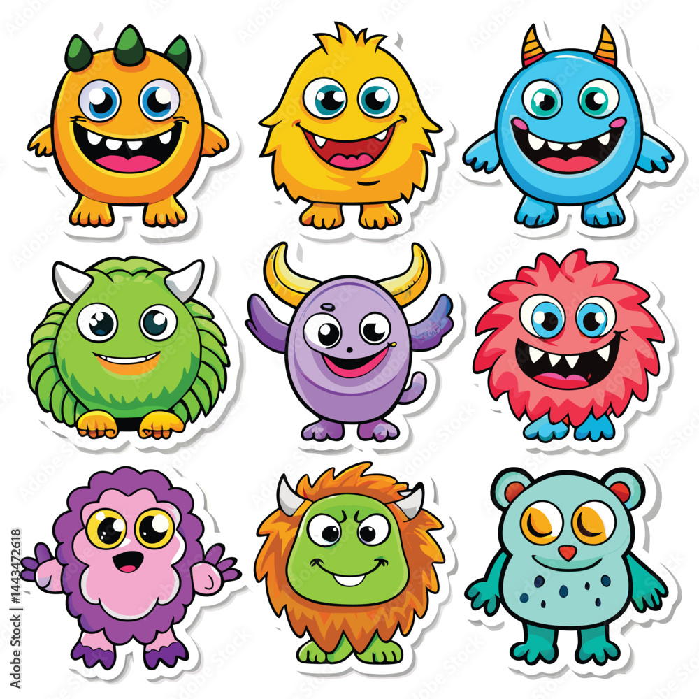 Fototapeta premium Cute cartoon monsters (2)