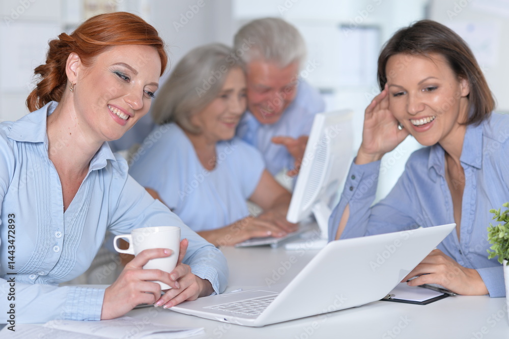 business people colleagues working together in office