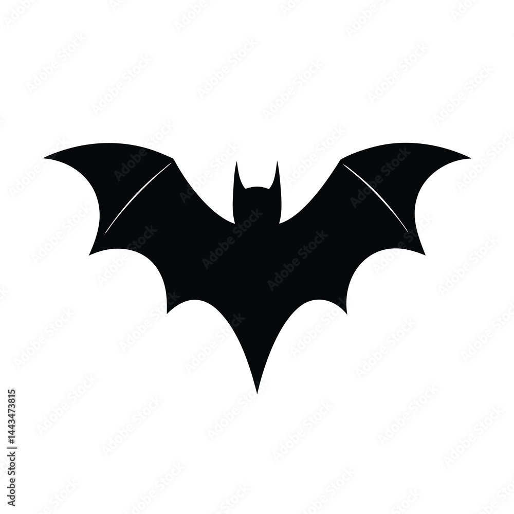 Fototapeta premium Clean Bat Icon Silhouette Vector Illustration