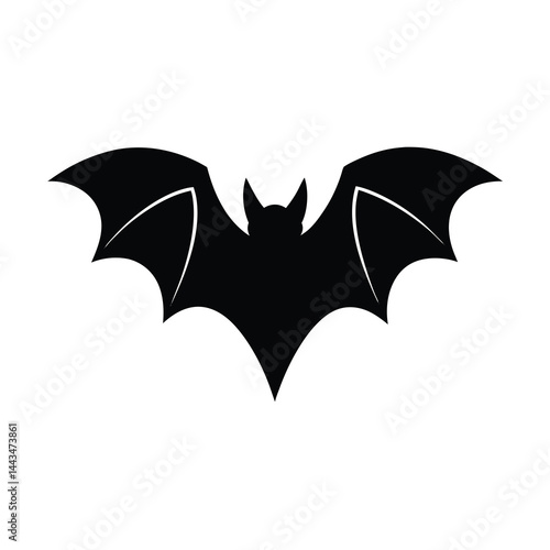 Wallpaper Mural Detailed Bat Wings Spread Silhouette Vector Illustration Torontodigital.ca