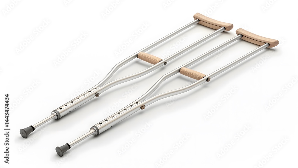 Pair of Adjustable Crutches