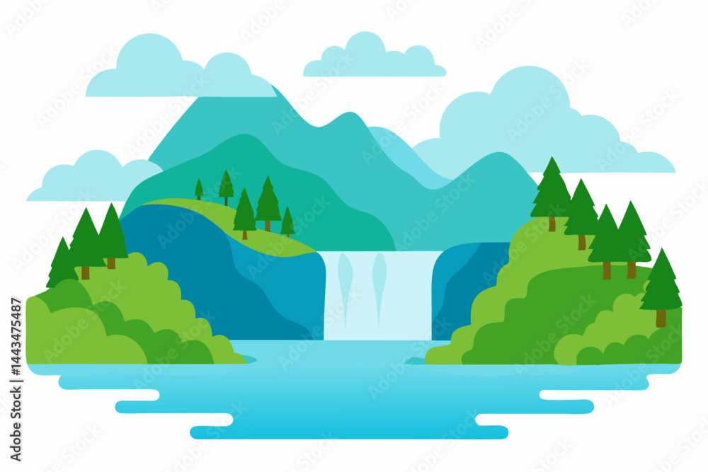 Obraz premium mountain landscape with trees