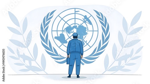 Obraz na płótnie UN Global Worker w salonie