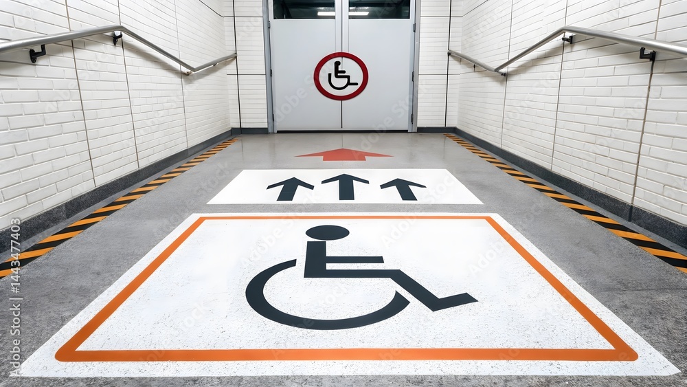 Accessible Building Interior Stairwell