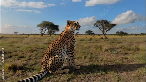 Cheetah in the African Savannah