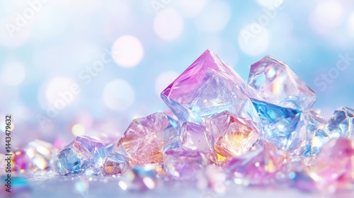 Sparkling crystals in pastel hues