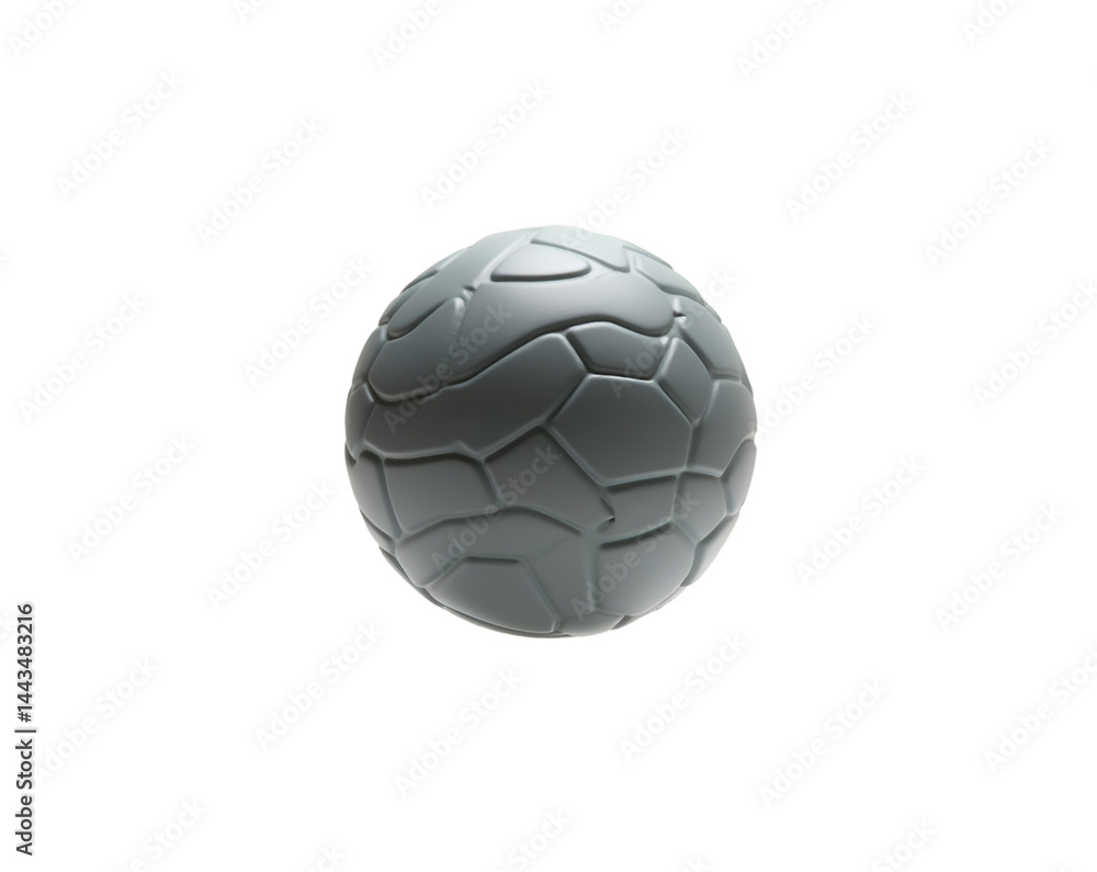 Fototapeta premium Sleek Grey Medicine Ball, A Versatile Fitness Tool for Strength Training and Rehabilitation, Emphasizing Core Stability and Balance with a Distinct Texture and Design
