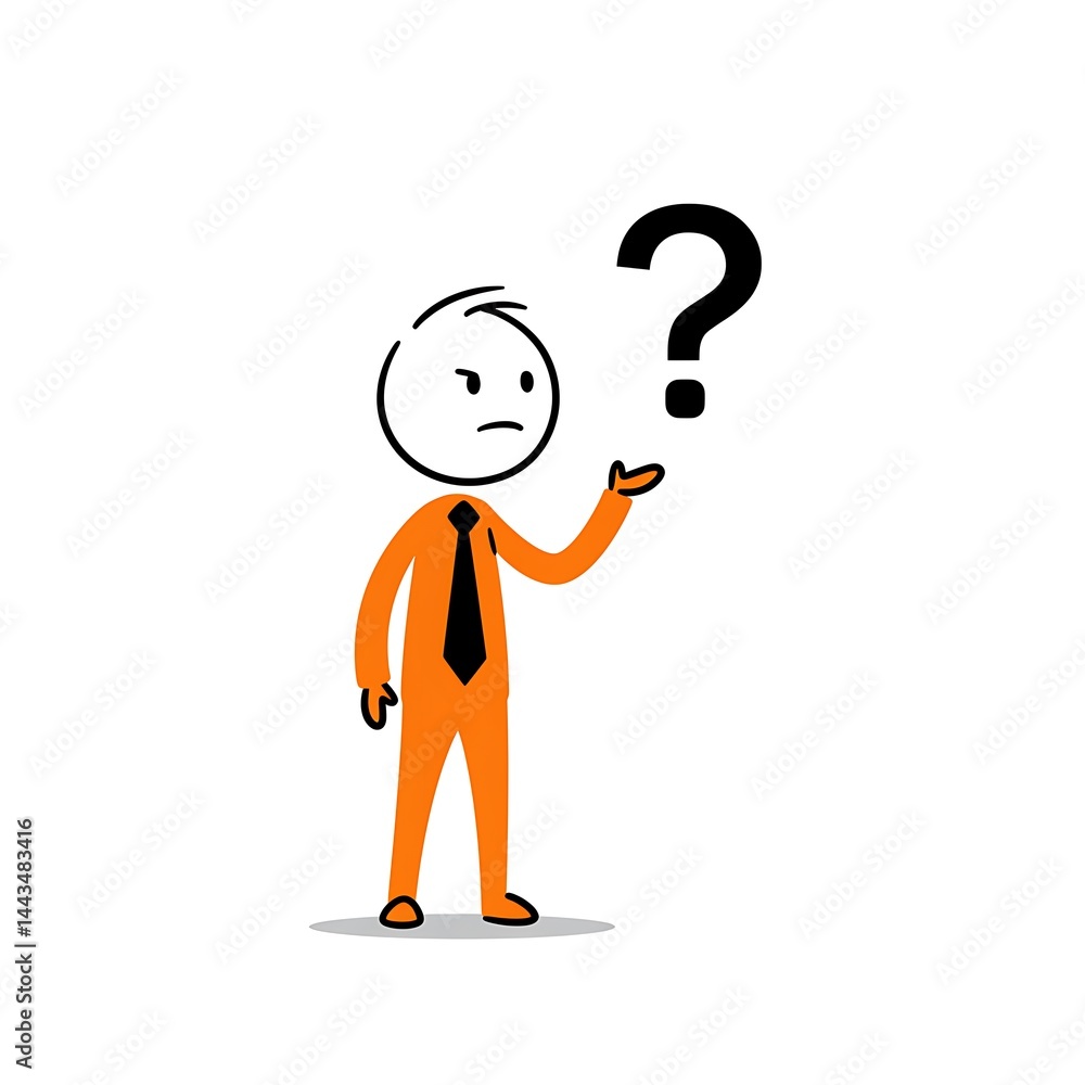 stickman confused with question mark stickman confused with question mark