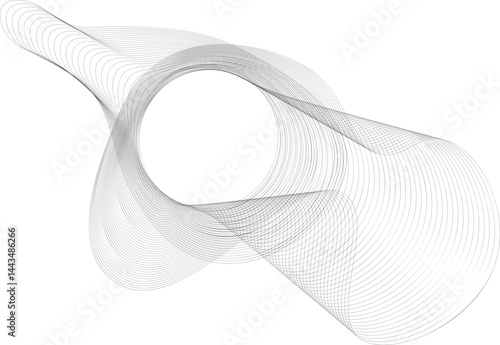 Spinning mesh shape made of petal segments rotating around a central circular axis in fluid form.