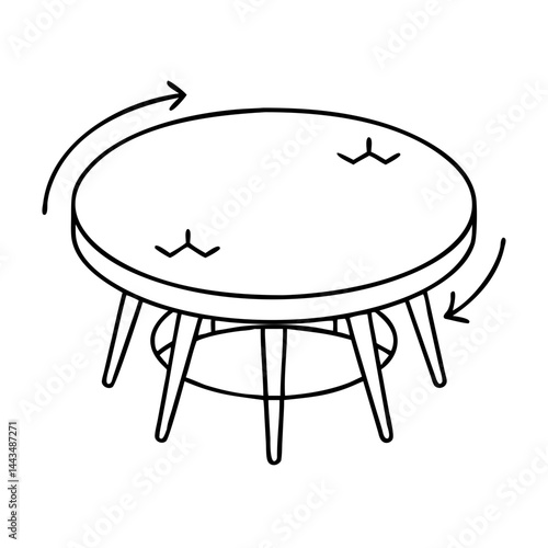 round table icon, round table vector illustration-simple illustration of round table, perfect for round table logos and icons