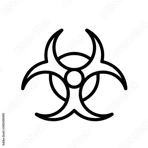 Biohazard symbol representing medical hazards and safety  