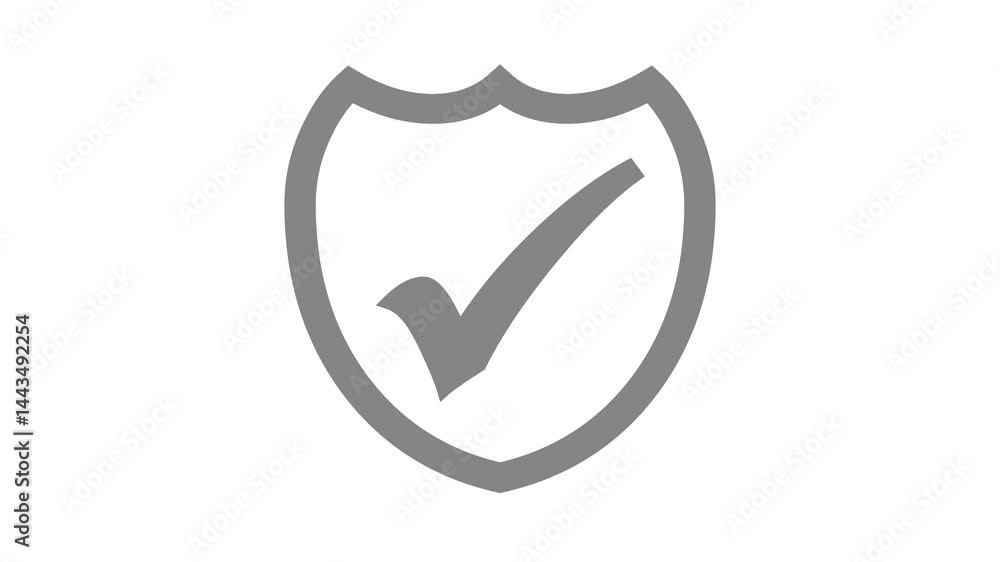 Security shield Checkmark Symbol Animation, Success Confirmation Animation Security shield Checkmark Symbol Animation, Success Confirmation Animation