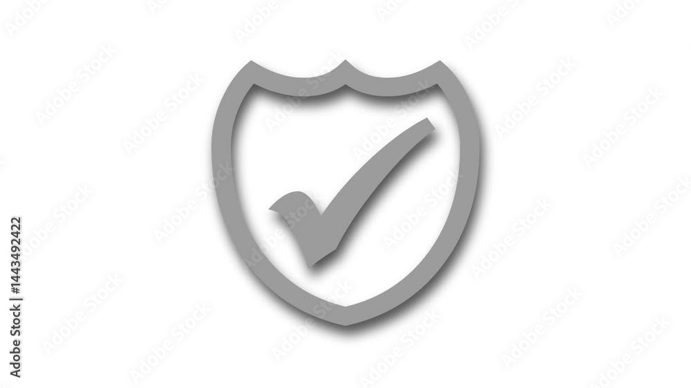 Security shield Checkmark Symbol Animation, Success Confirmation Animation Security shield Checkmark Symbol Animation, Success Confirmation Animation