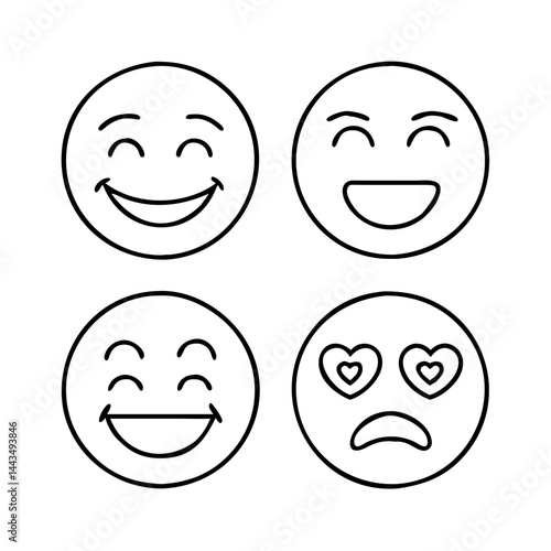 smileys emoji icon, smileys emoji vector illustration-simple illustration of smileys emoji, perfect for smileys emoji logos and icons
