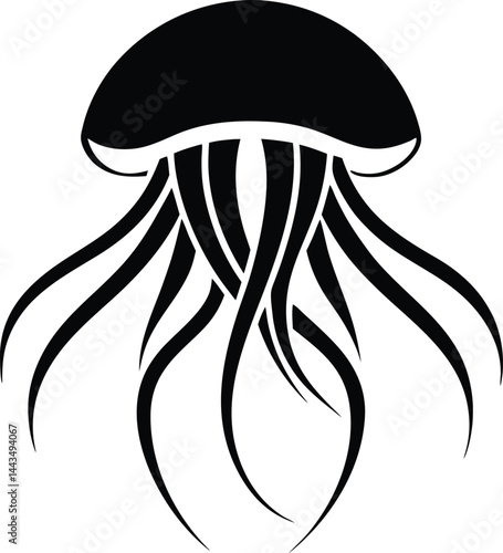 jellyfish logo silhouette