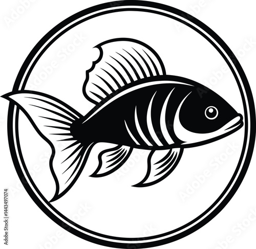 guppy fish logo silhouette 