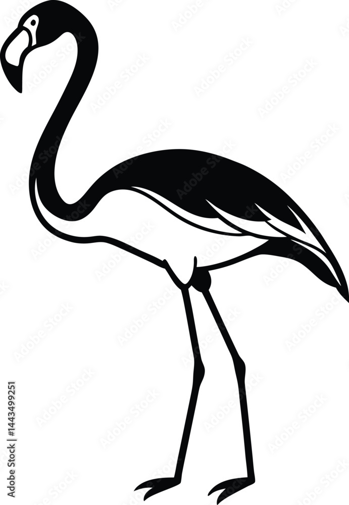 Obraz premium flamingo silhouette