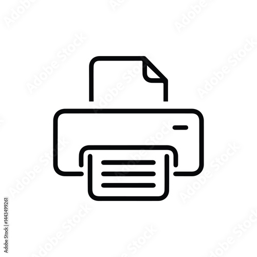 Printer line icon vector illustration on white background