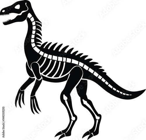 dinosaur skeleton silhouette art