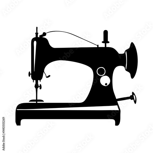 Vintage Sewing Machine Illustration A Classic Icon of Tailoring and Craft