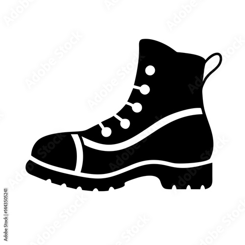 Highcut Leather Boot with Laces and Pull Loop, Icon Style Design