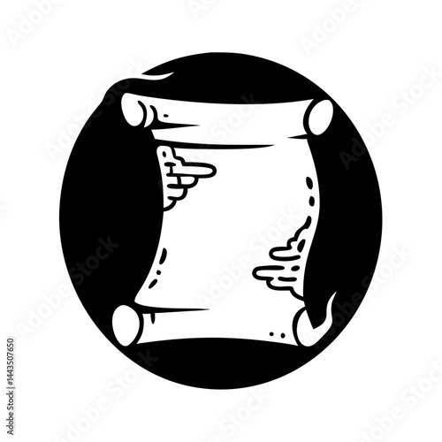 An old parchment scroll on a dark background offering untold secrets