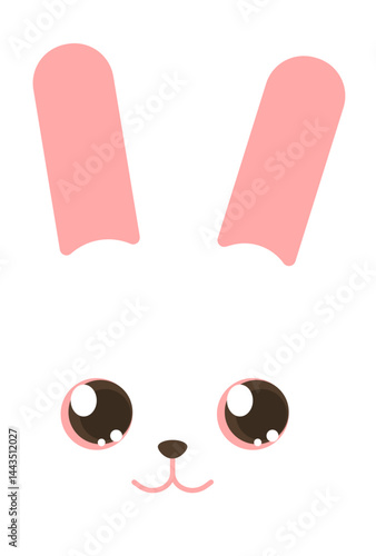 귀여운 토끼 얼굴 일러스트