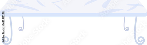 하늘색 철제 테이블 일러스트