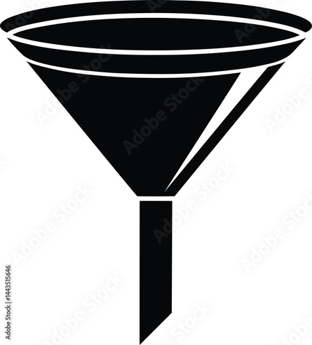 set of funnel silhouette on white background