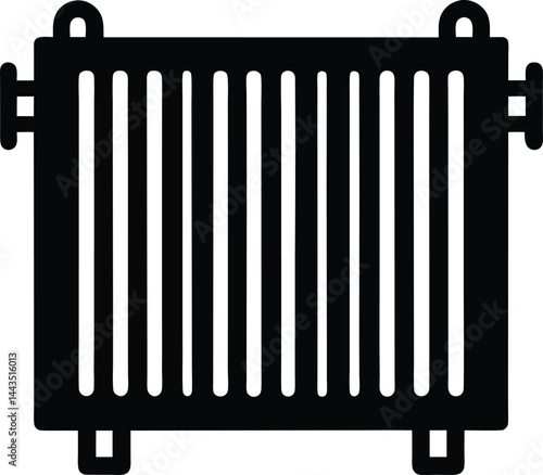  radiator silhouette on white background