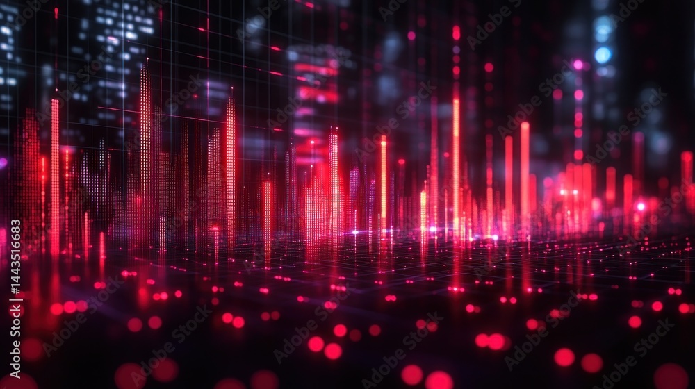 Abstract Digital Cityscape: Neon Lights and Data Streams Abstract Digital Cityscape: Neon Lights and Data Streams