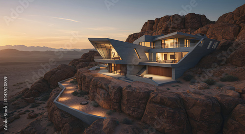 Contemporary Desert Home Harmonious Integration With Majestic Rocky Landscape