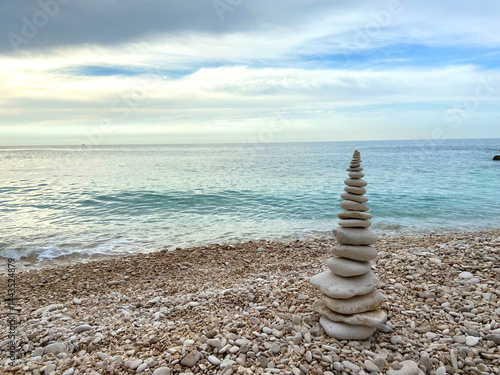 Canvas Print Steinturm am Meer