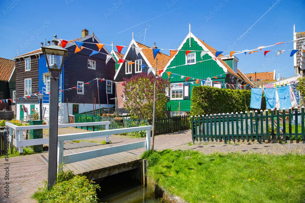 Village of Marken in the spring sun.