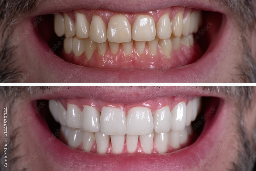Obraz premium Before & After: A Perfect Smile