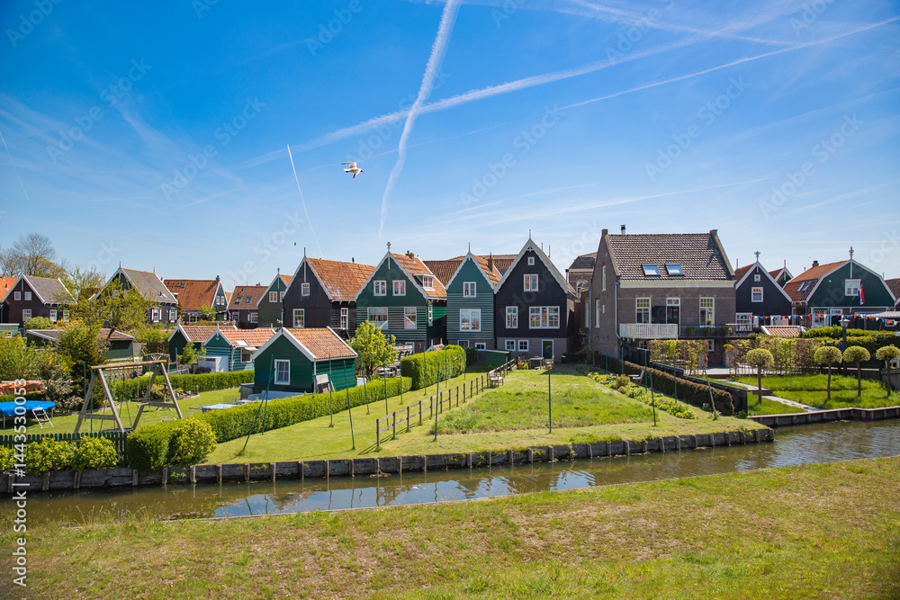 Village of Marken in the spring sun.