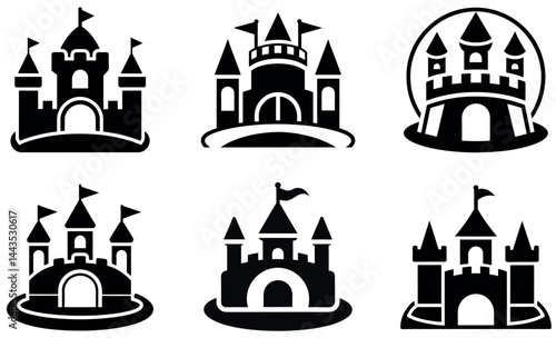 Playful Sandcastle Icons for Kids' Activities