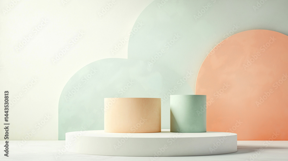 Cosmetic Podiums on Soft Pale Tones – Minimal Elegance for Beauty Brands Cosmetic Podiums on Soft Pale Tones – Minimal Elegance for Beauty Brands
