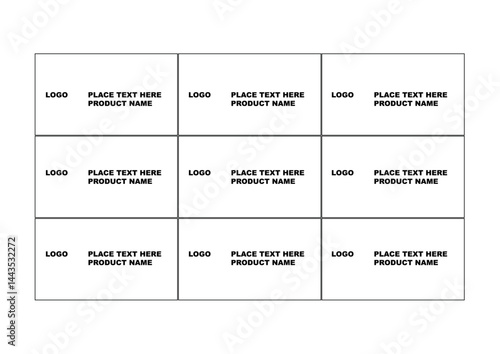 Rectangular printable labels A4, rectangle for card size for printing at home