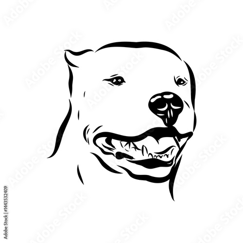 Argentine Great Dane vector sketch beautiful Great Dane line art images