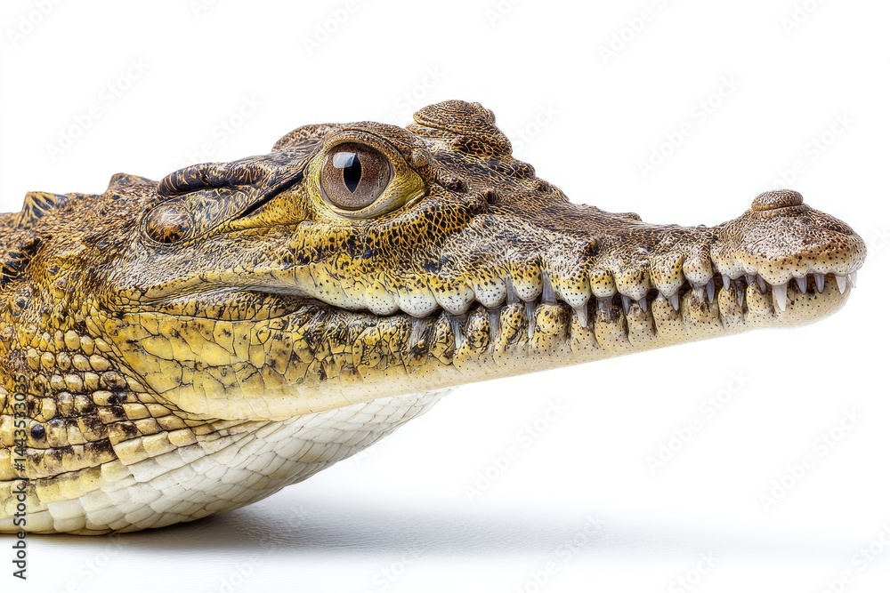 Young Crocodile Portrait: Close-up, Detailed, Naturalistic Study Young Crocodile Portrait: Close-up, Detailed, Naturalistic Study