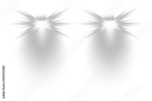 Scene lights simulate professional entertainment environments. Light beams cross on stage, creating dynamic overlays. Spotlight effects add depth to digital illustrations. Vector elements