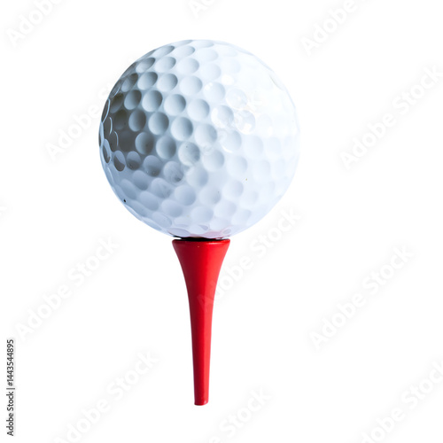Golf ball isolated on transparent background