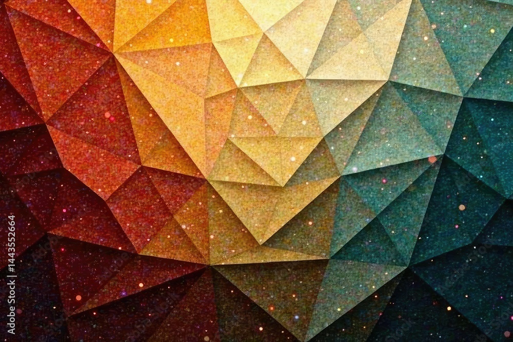 Fototapeta premium Geometric tapestry, muted earth tones, subtle sheen, design, seamless pattern