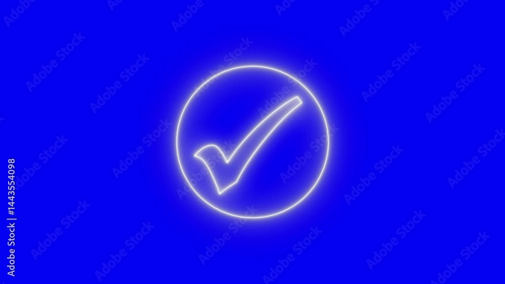 Classic Neon Sign Tick Animation Classic Neon Sign Tick Animation